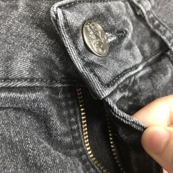 Riders By Lee Women Dark Wash Mid Rise Bootcut Leg Stretch Black Denim Jeans 12P - Picture 10 of 11